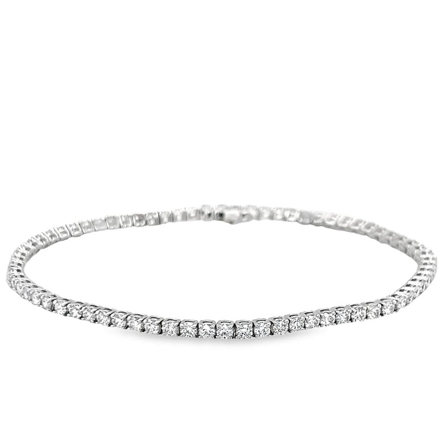 Lady's Platinum Tennis Bracelet Length 7 81 = 1.98tw Round F/G VS1/VS2