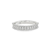Lady's White 14 Karat Beaded Edge Wedding/Anniversary Ring Size 6 With