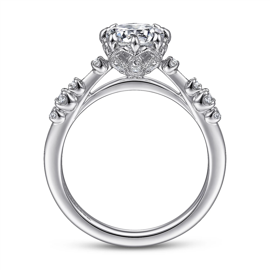 Gabriel & Co. Lelia -  Milgrain Diamond Engagement Ring Mounting