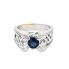 Estate Solitaire Sapphire Men's Ring