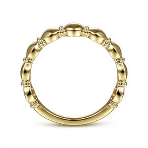 Gabriel & Co. Fashion 14K Yellow Gold Round Station Stackable Ring