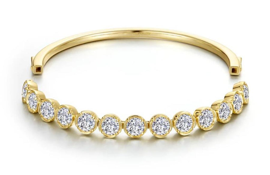 Lafonn Yellow Gold-Plated Sterling Silver Faux Bezel Bangle Attachment