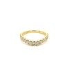 Lady's Yellow 18 Karat Curved Fishtail Wedding/Anniversary Ring