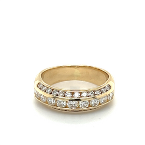 Estate Three Sided Diamond Band