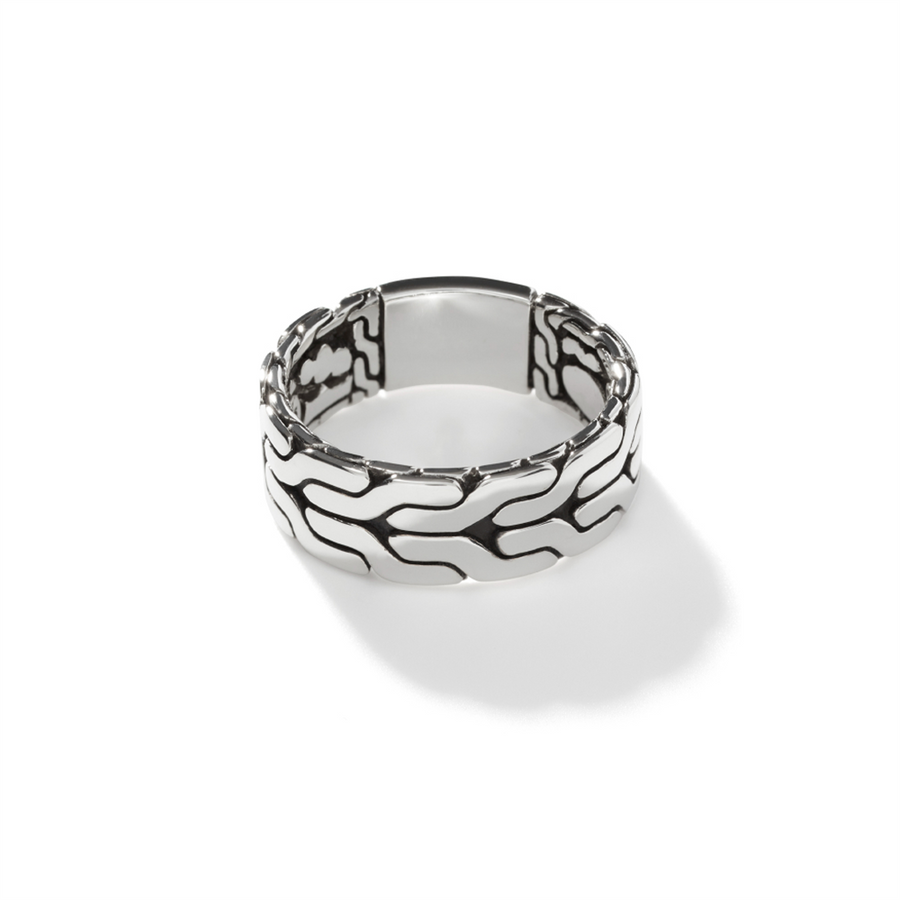 John Hardy Classic Chain Silver Band Ring 8mm