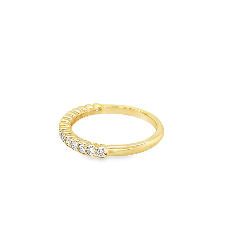 Lady's Yellow 14 Karat Bezel Half Anniversary Wedding/Anniversary Ring
