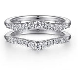 White 14 Karat Graduatated Trellis Ring Wrap/Guard Size 6.5 Mfg Gabrie