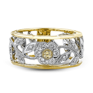 Lady's Two-Tone 18 Karat Trellis Ring