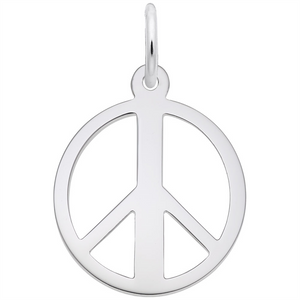 Rembrandt Charms Peace Symbol Charm Sterling Silver