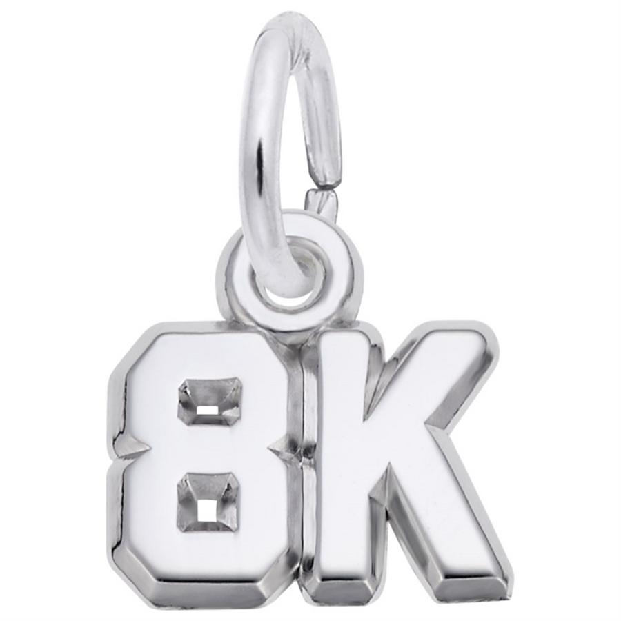 Rembrandt Charms 8K Race Accent Charm Sterling Silver