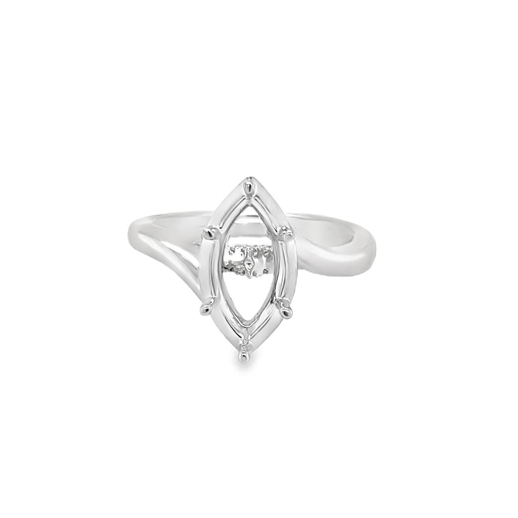 Nelson Lady's Hidden Diamond Gallery Bypass Engagement Ring Mounting