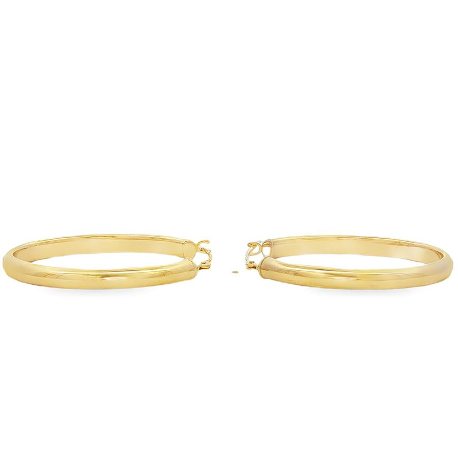 Yellow 14 Karat 3X28x19mm Oval Polished Hoop Earrings Estate Jewelry G
