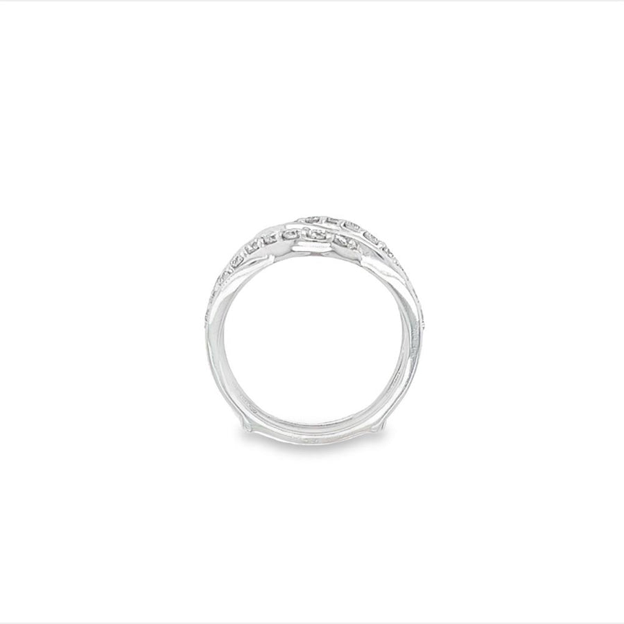 White 18 Karat Twisted Ring Wrap/Guard