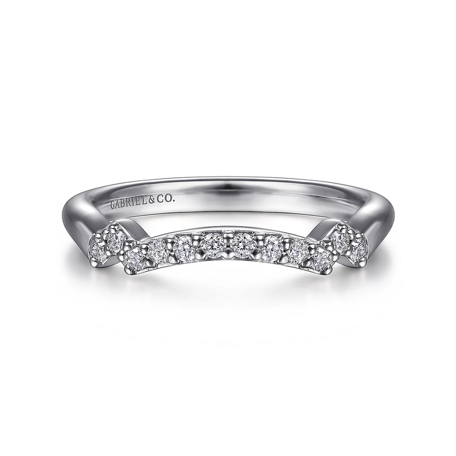 Gabriel & Co. 14K White Gold Matching Wedding Band