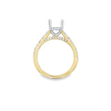 Lady's Two-Tone 14 Karat Hidden Halo Accented Ring Size 7 48 = 0.54tw