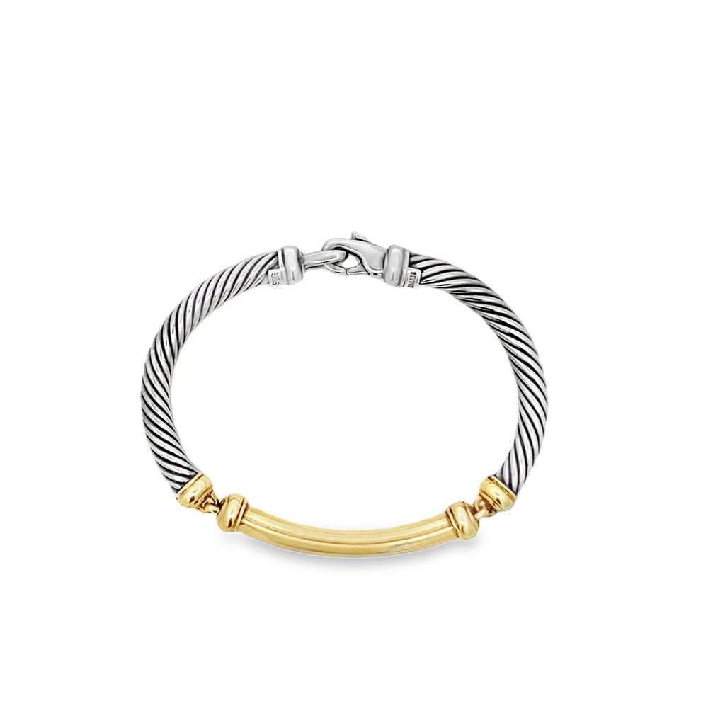 Estate David Yurman Two Tone Metro Bracelet