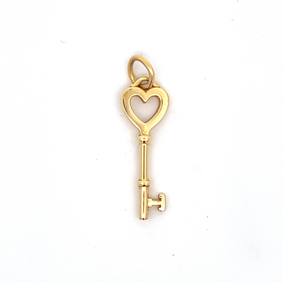 Estate Tiffany Gold Key Pendant