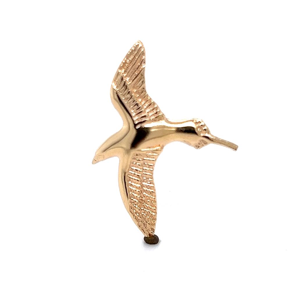 Yellow 14 Karat Bird In Flight Charm Estate Jewelry Gram Weight: 2.3