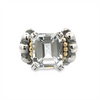 Estate Two Tone Lagos Caviar Glacier Topaz Ring