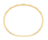 Lady's Yellow 14 Karat Cluster Station Cuff Bracelet Length 7 42 = 0.6