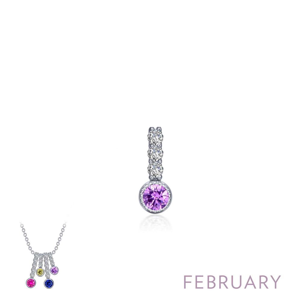 Lafonn February Birthstone Love Pendant