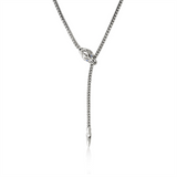 John Hardy Naga Lariat Necklace with Blue Sapphire Eyes