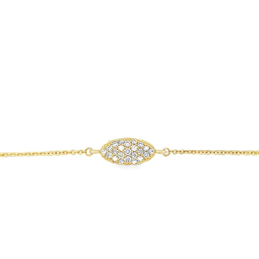 Lady's Yellow 14 Karat Cluster Bracelet Adjustable Length 8 23 = 0.156