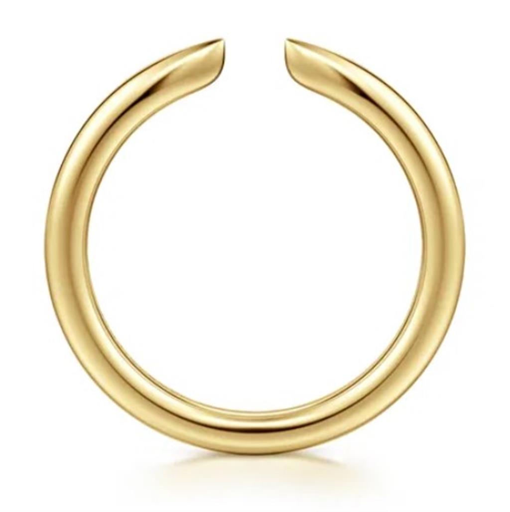 Lady's Yellow 14 Karat Thin Open Wedding Band Size 6.5 Mm 2 Designer: