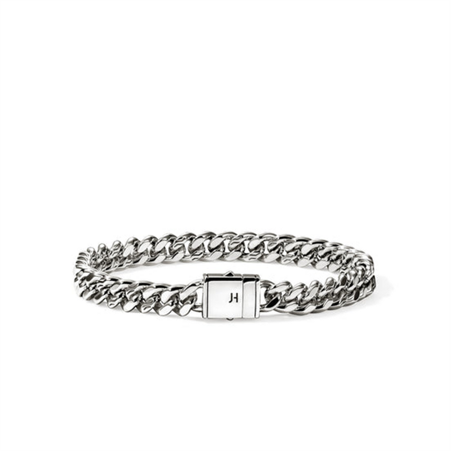 Sterling Silver 7mm Curb Link Bracelet With Pusher Clasp John Hardy Si