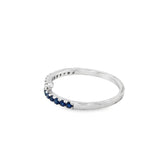 Lady's Sapphire and Diamond Bypass Fashion Ring