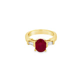 Burmese Ruby and Diamond Ring