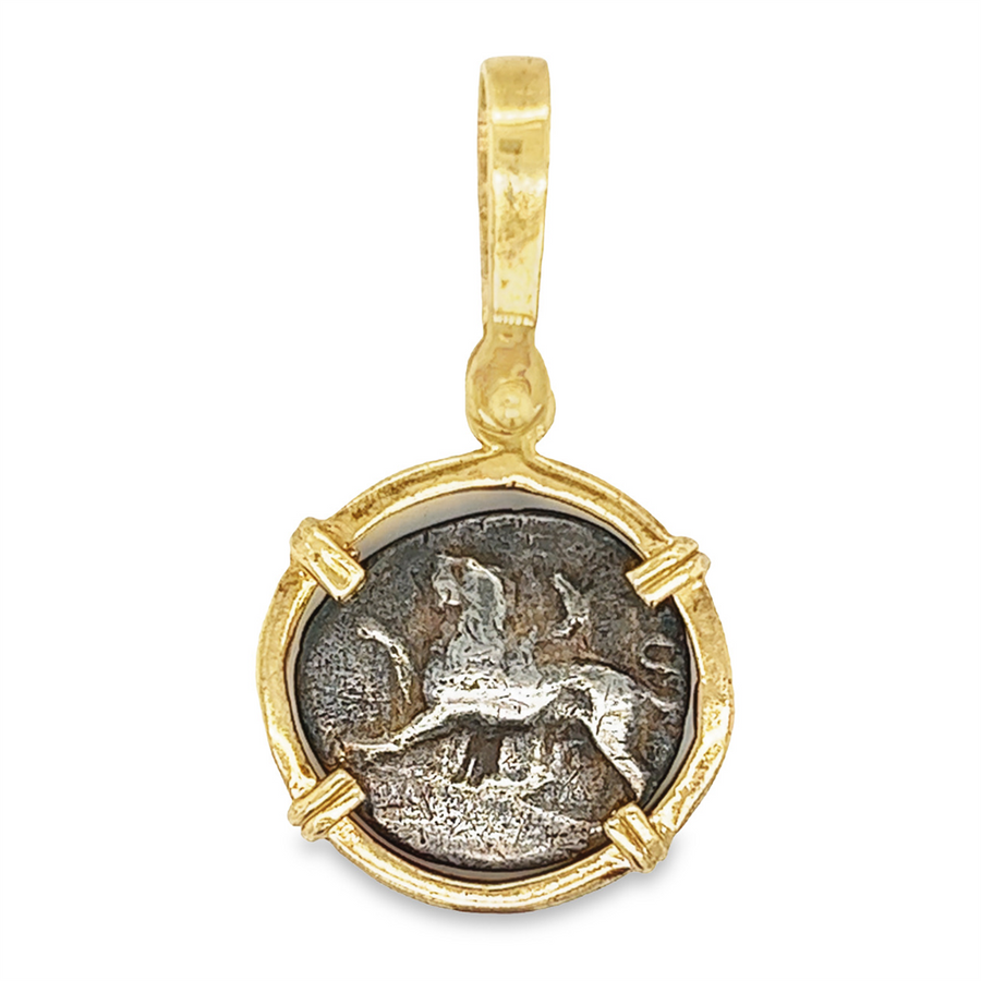 Estate Greek Coin Replica Pendant