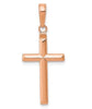 Rosé 14 Karat Reversible Latin Cross Pendant Gram Weight: 1