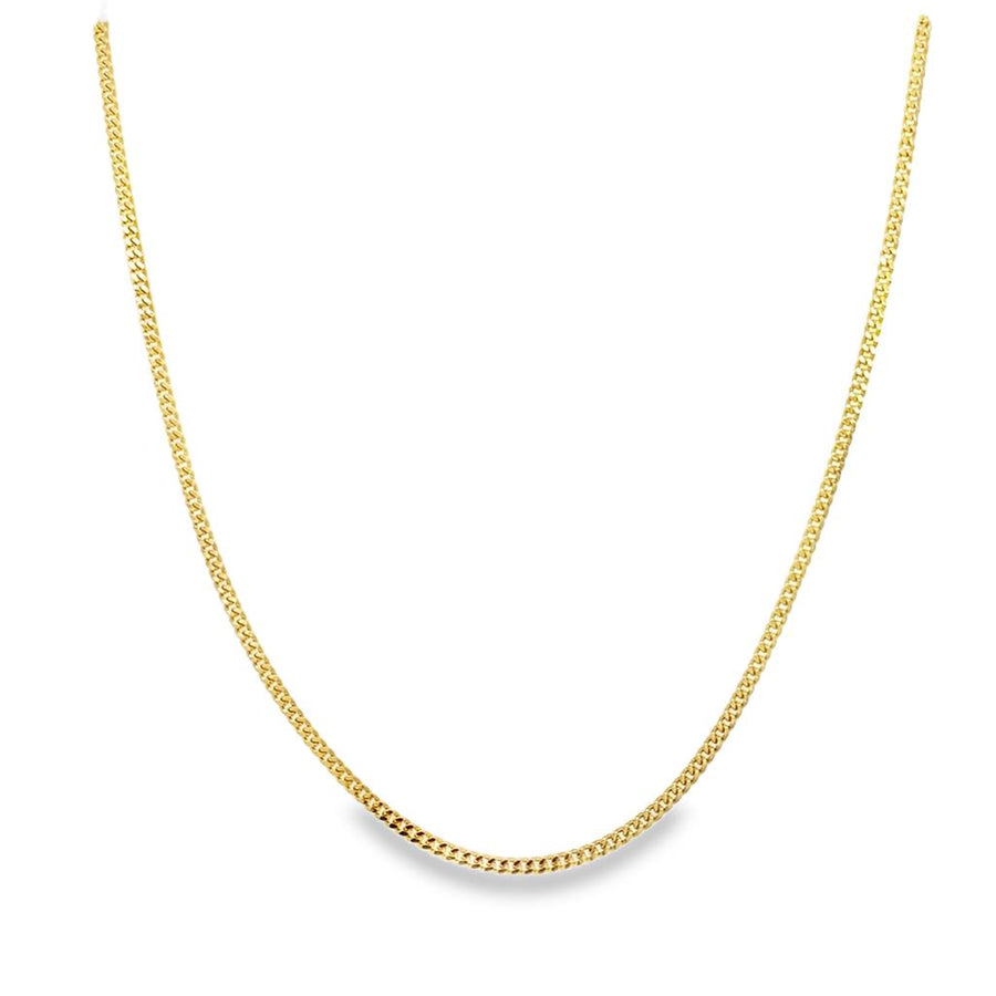 Yellow 14 Karat Diamond Cut 1.70mm Cuban Chain w/ Double Lobster Clasp