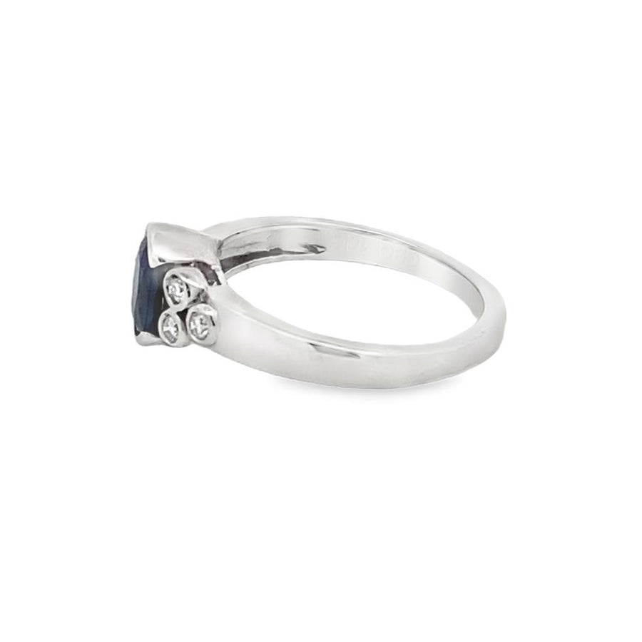 Sapphire 14 Karat White Fashion Ring