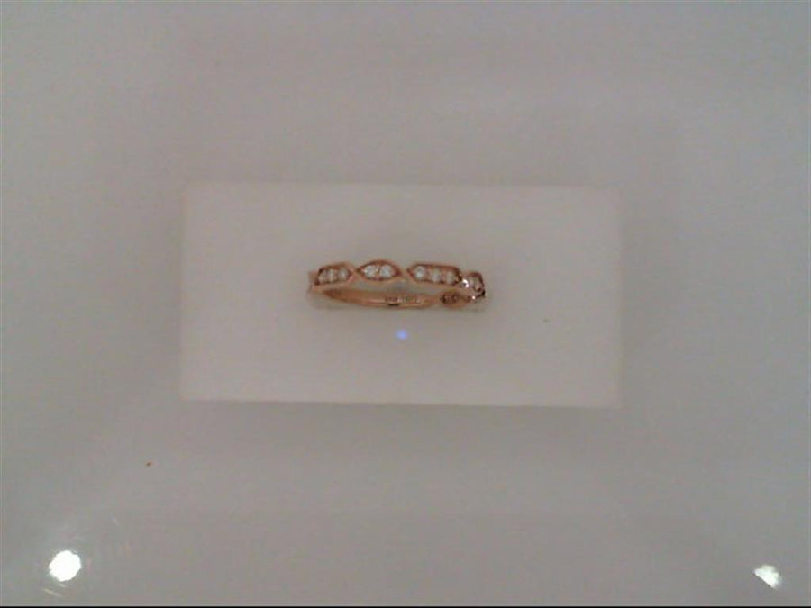 Lady's Rosé 14 Karat Milgrain Geometric Fancy Wedding/Anniversary Ring