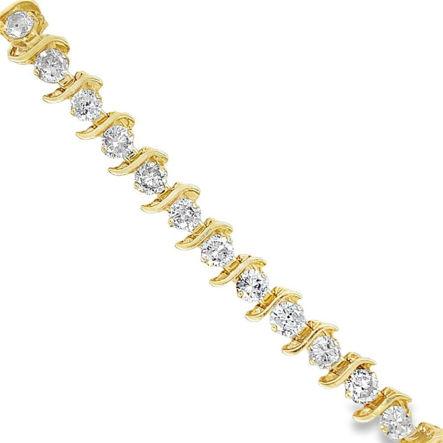 Estate Diamond "S" Link Tennis Bracelet