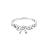 Lady's White 18 Karat Twist Ring Size 6.5 With 20=0.21Tw Round G/H Vs2
