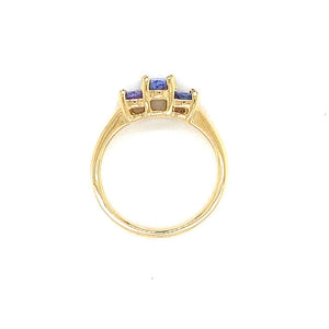 Estate Three Stone Tanzanite Ring