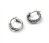 John Hardy Essentials Sterling Silver Crossover Hoop Earrings