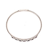 White 14 Karat Alternating Flexi Bangle Bracelet with 7 = 2.54TWT Oval