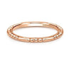 Lady's Rosé 14 Karat Ball And Bar Station Stackable Wedding Band Size