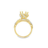Lady's Yellow 18 Karat Twisted 6 Prong Ring Size 6.75 83 = 0.55tw Roun