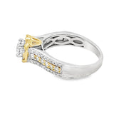 Estate Two-Tone Round Diamond Engagement Ring