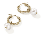 Yellow 14 Karat JH Essential Pearl Hoop Earrings John Hardy 2 8.00x8.0