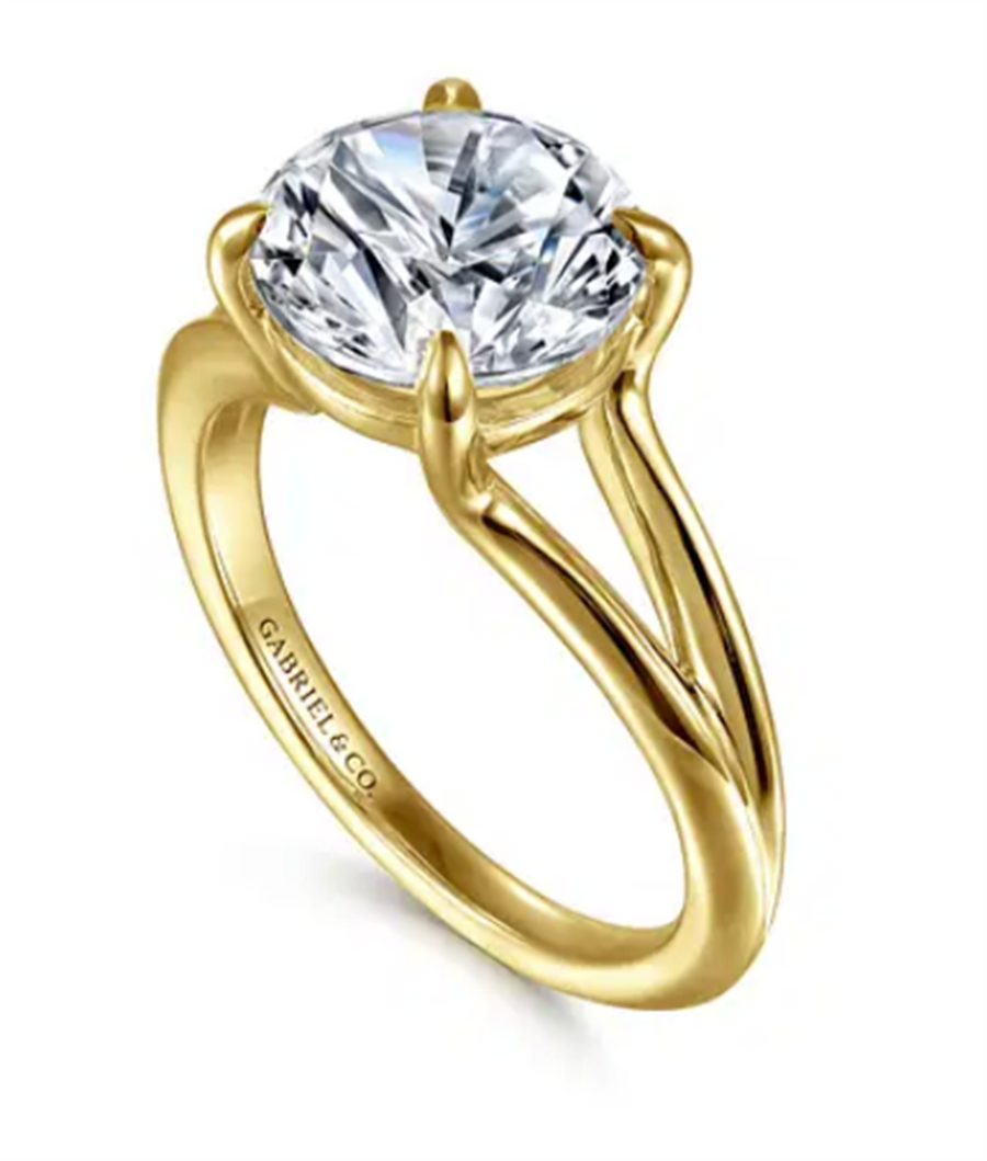 Gabriel & Co Claw Prong Split Shank Engagement Ring Mounting