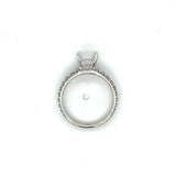 Lady's White 18 Karat Diamond Accented Hidden Halo Ring