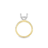 Nelson Lady's Two-Tone Hidden Halo Engagement Ring Mounting