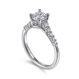 Gabriel & Co Graduated Straight Diamond Engagement Ring Mounting
