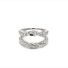 White 18 Karat Twisted Ring Wrap/Guard